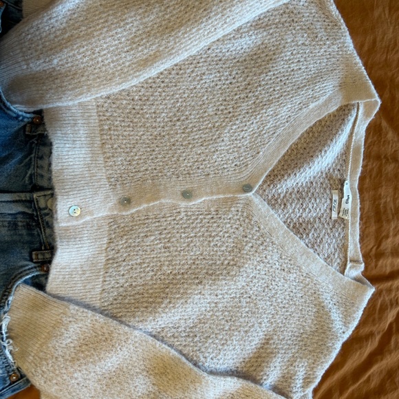 MNG blush cropped “cardy” Wool Blend - Picture 2 of 5